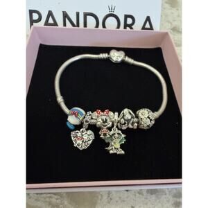 Pandora - Disney Charm Bracelet - Minnie Mouse, Whinnie The Pooh And More